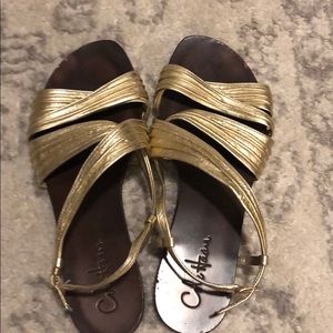 Gold sandals